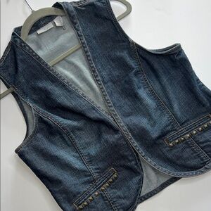 Chico's Platinum Dark Denim Vest